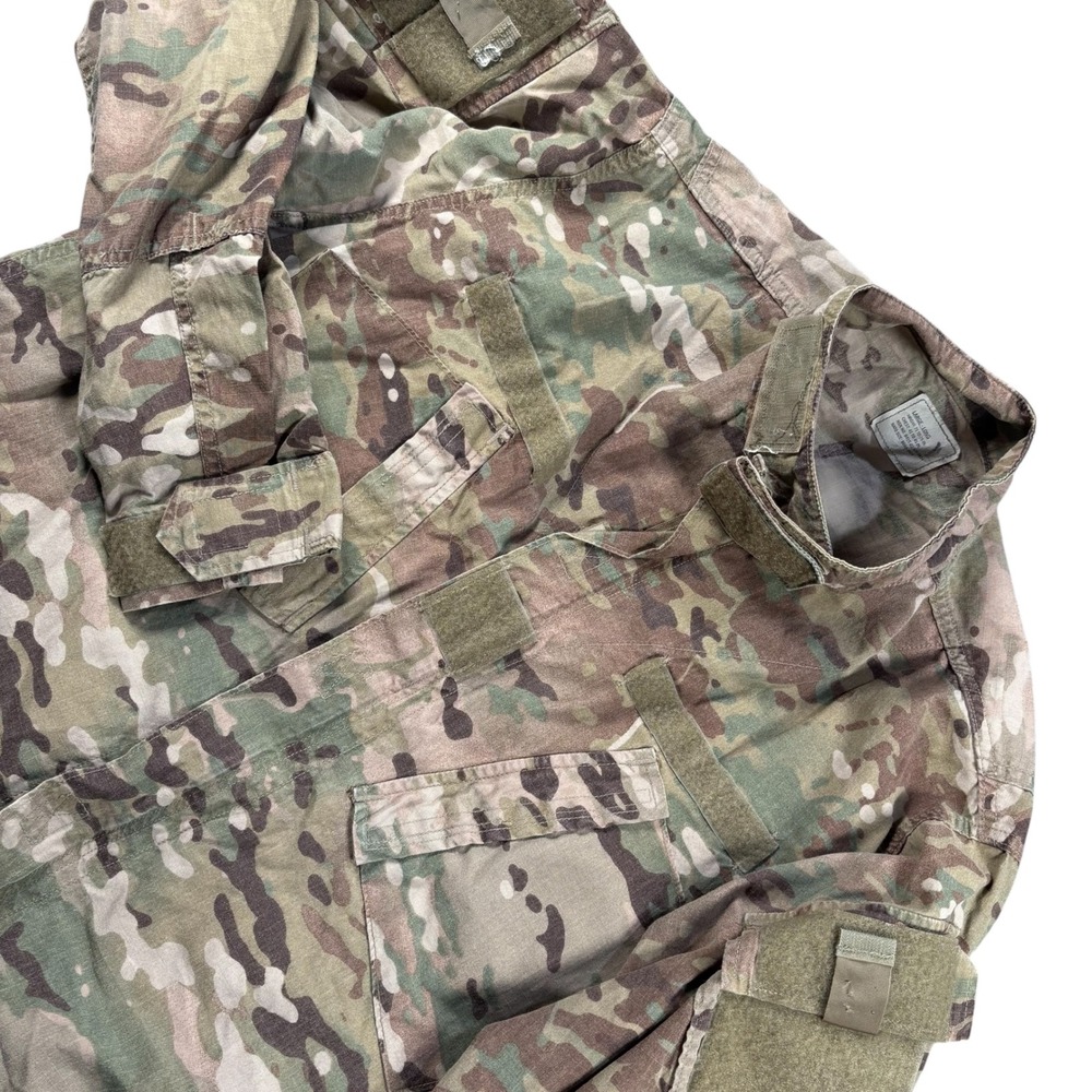 Military Combat Shirt Army Tactical Camouflage‎ sz L Long streetwear grunge